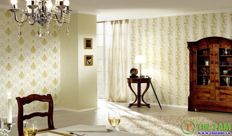 Giấy dán tường phòng khách q11